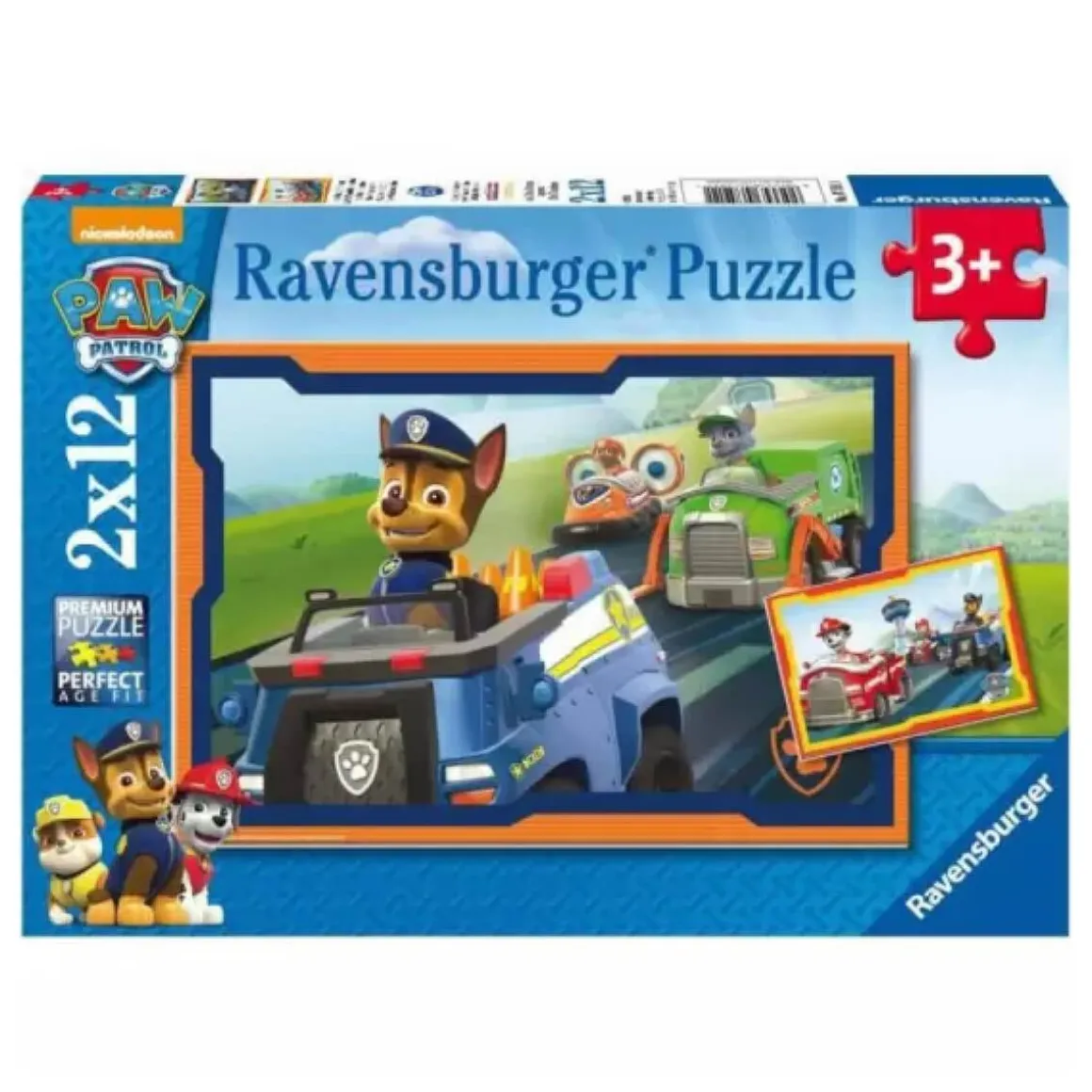 Ravensburger - Patrulla canina - 2 puzzles 12 piezas