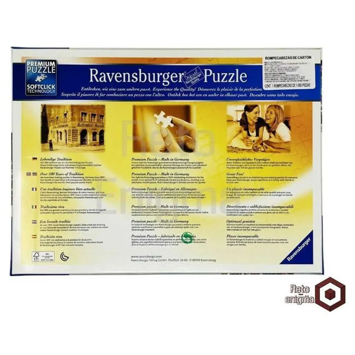 Ravensburger - Puzzle 1500 piezas: El beso de Klimt, arte y calidad ㅤ