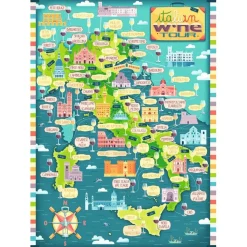 Ravensburger - Puzzle mapa de vinos de Italia, 1000 piezas ㅤ