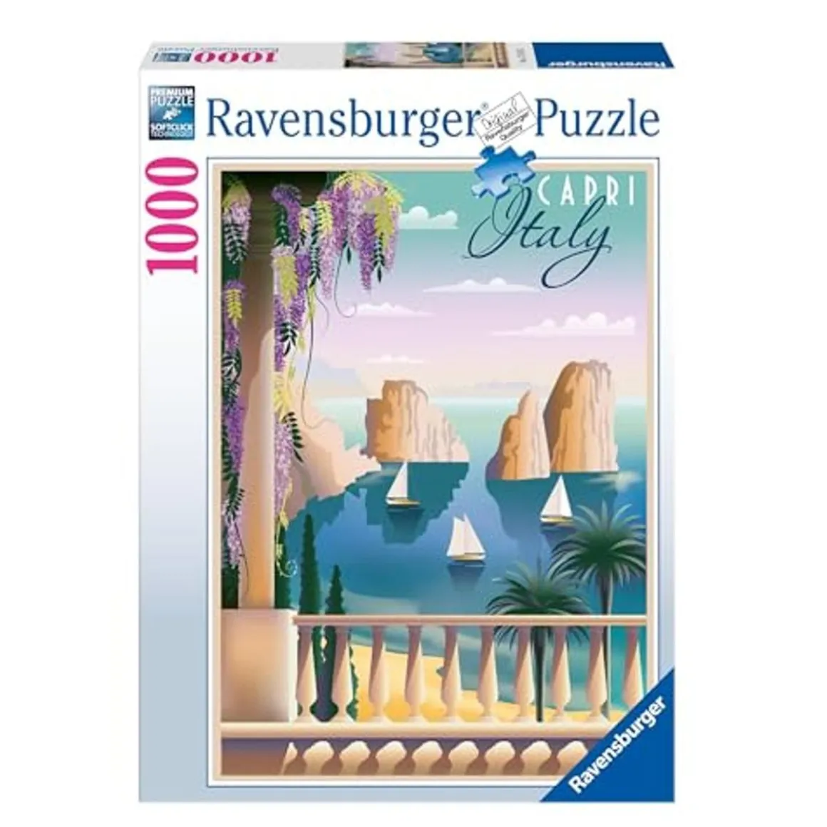 Ravensburger - Puzzle para Adultos Saludos desde Capri 1000 Piezas ㅤ