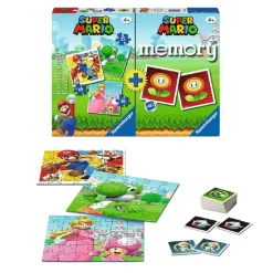 Ravensburger-Super Mario-Pack juego de memoria + 3 puzzles