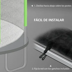 Red de seguridad para trampolín Ø244 Verde