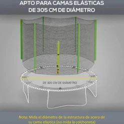 Red de seguridad para trampolín Ø305 Verde