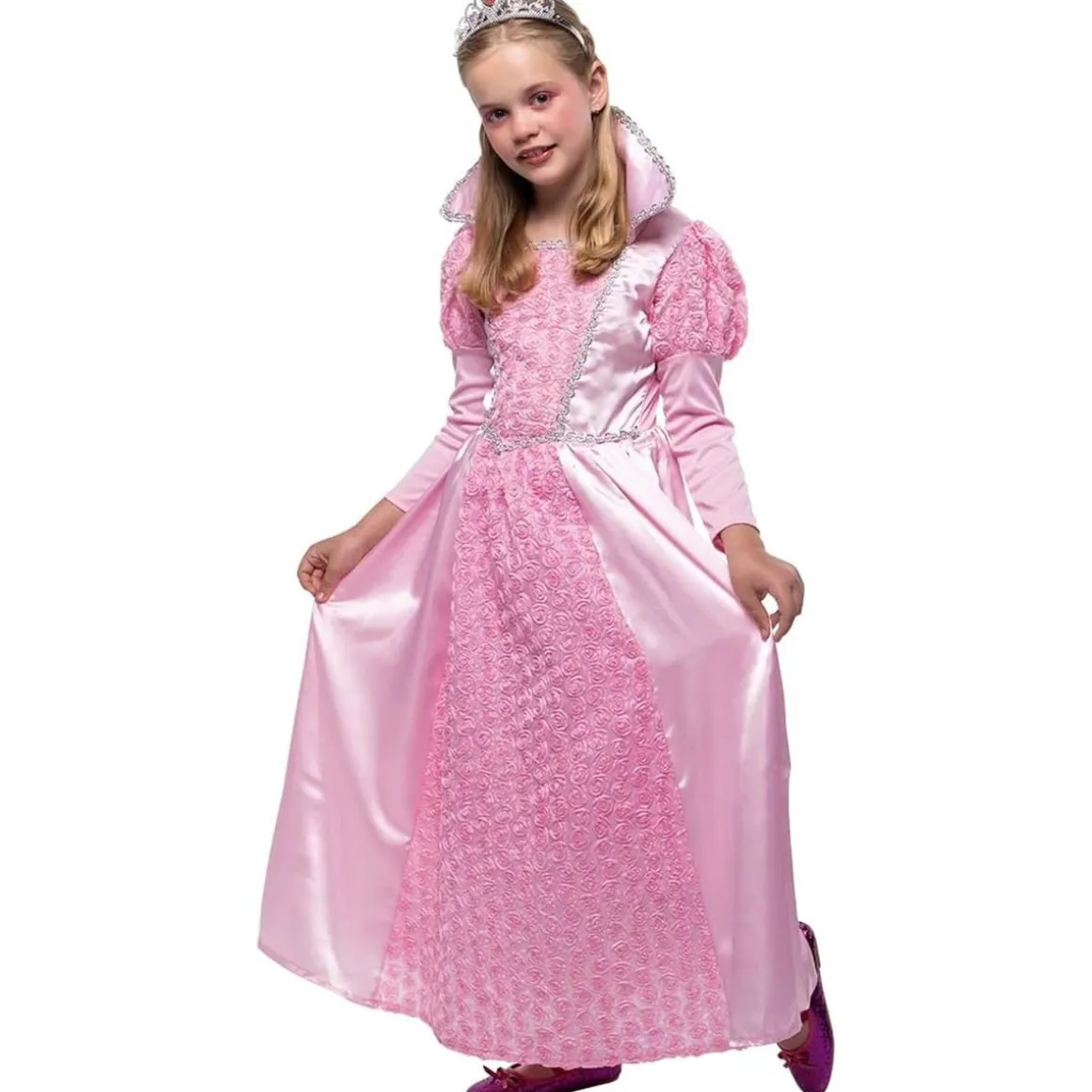 Rubie's - Disfraz Princesa con Rosas y Tiara Plateada XS ㅤ