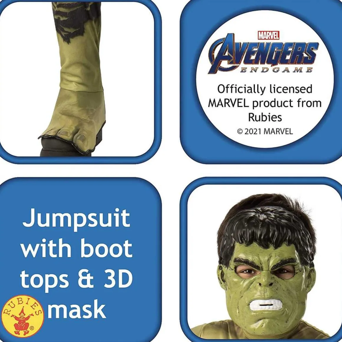 Rubie's - Hulk - Disfraz de Hulk Classic Endgame Talla M ㅤ