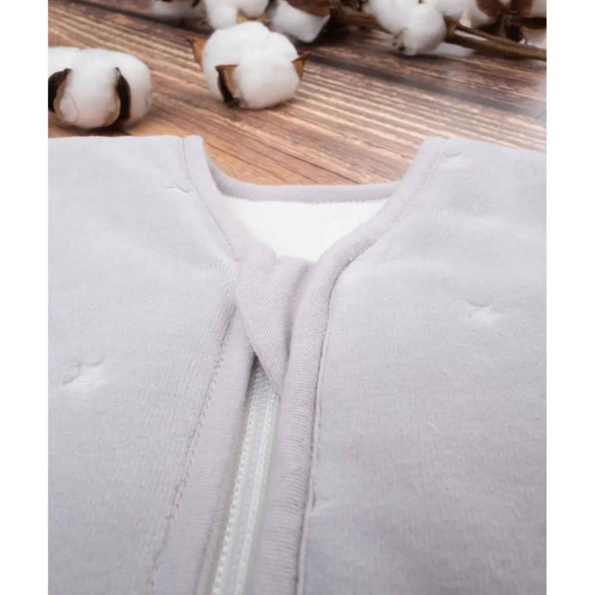 Saco de dormir en felpa gris con estrellas - TOG 3