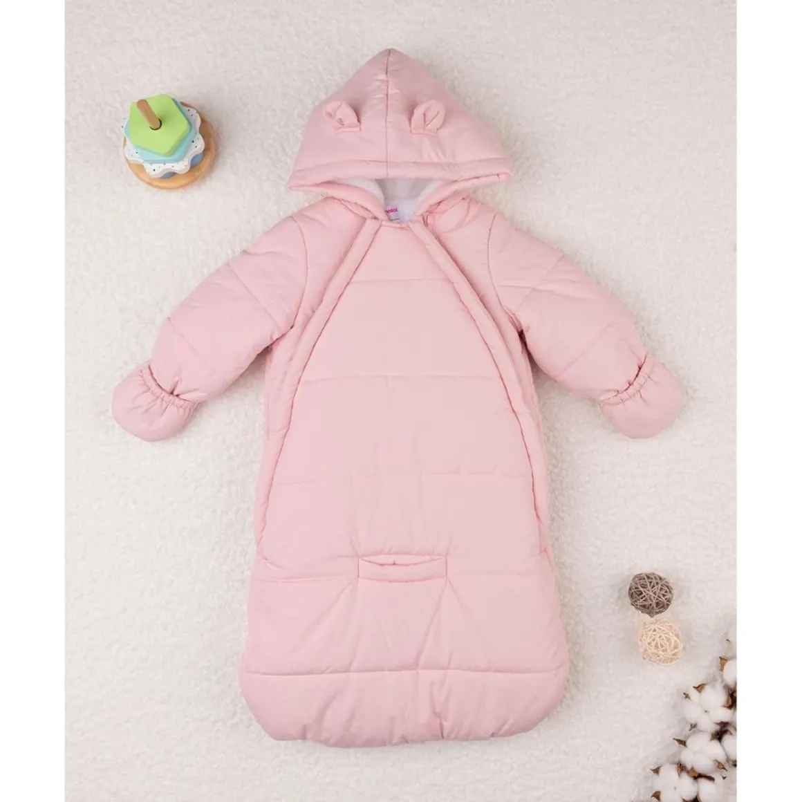 Saco de nieve rosa para niña