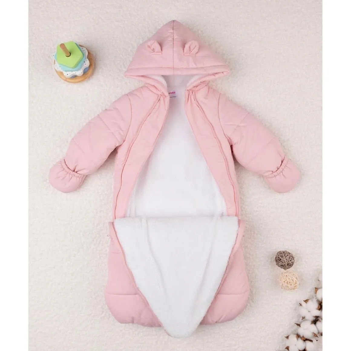 Saco de nieve rosa para niña