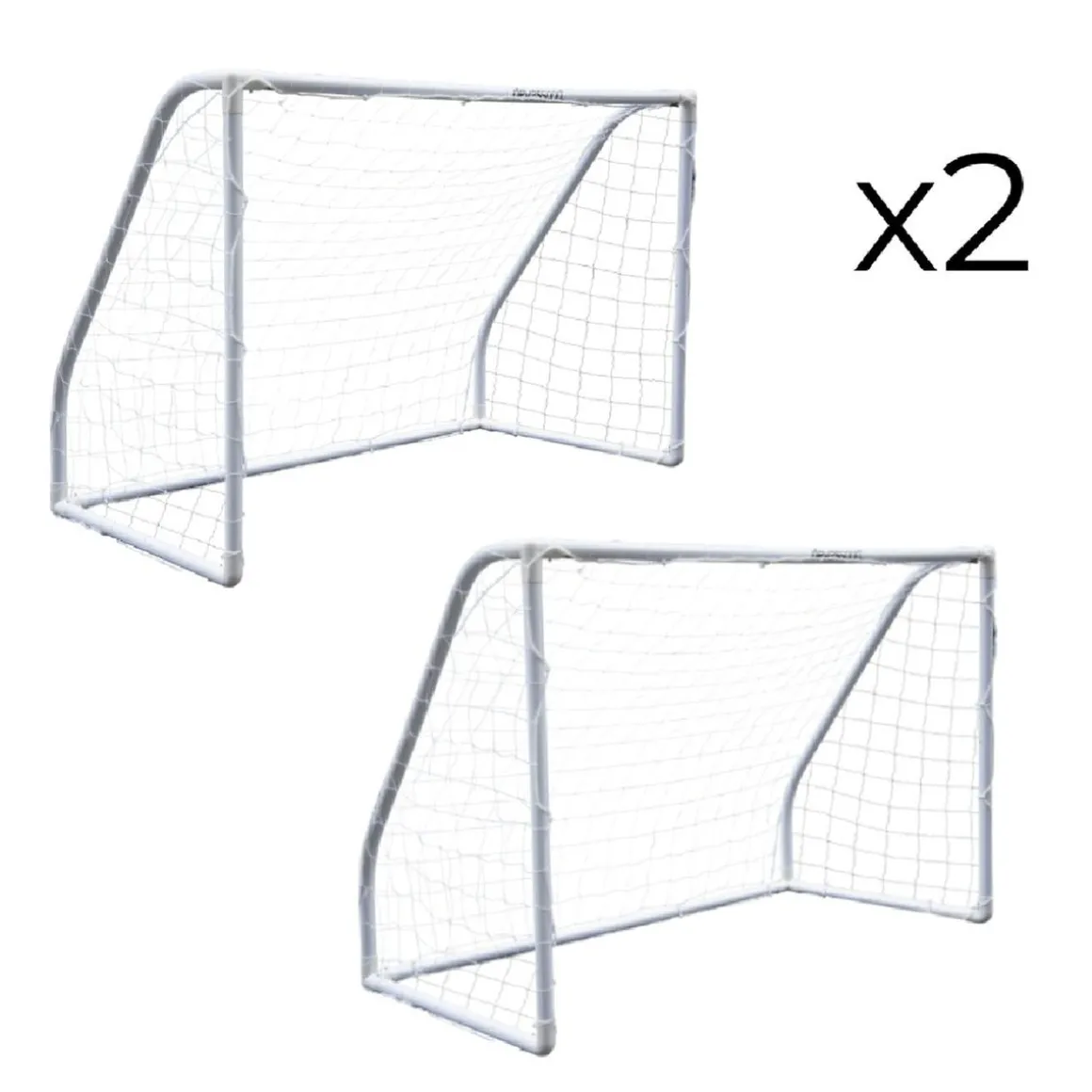 Set 2 porterías pvc blancas