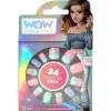 Set de 24 uñas adhesivas Wow Generation multicolor