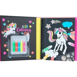 Set libro de colorear neón Ylvi