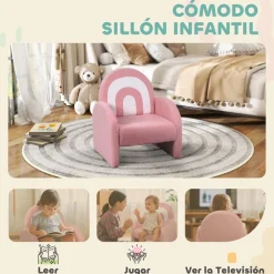 Sillón infantil Arcoíris Rosa