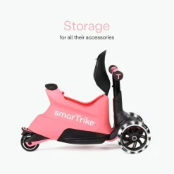 SmarTrike Xtend Scooter+Ride On Salmon Pink