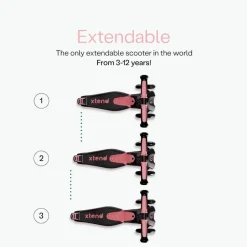 SmarTrike Xtend Scooter+Ride On Salmon Pink