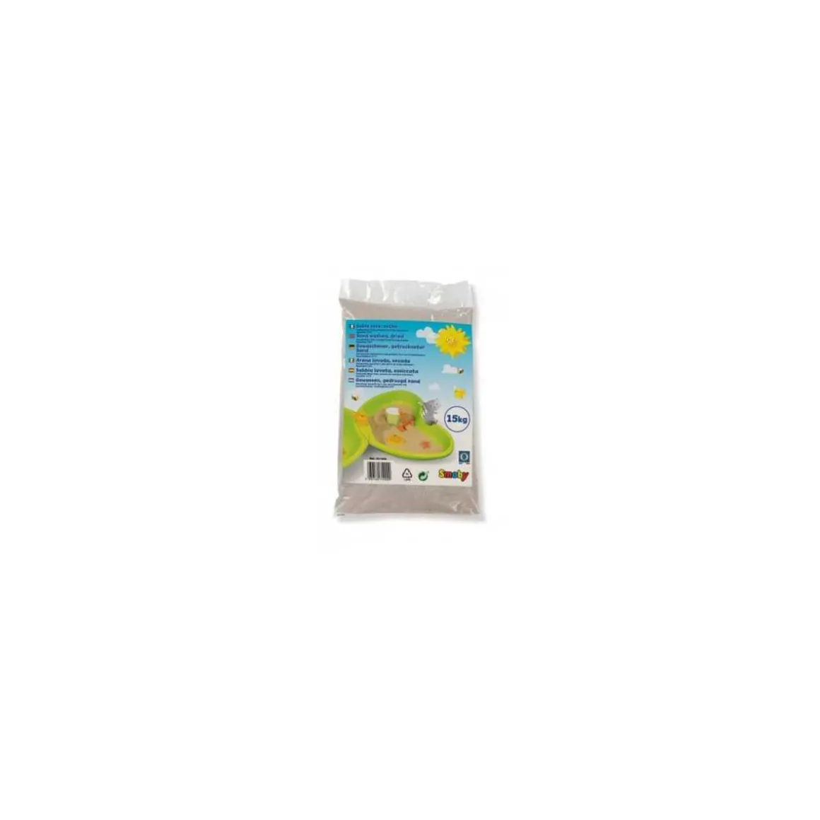 Smoby - Bolsa de arena fina 15kg para areneros, lavada y seca ㅤ