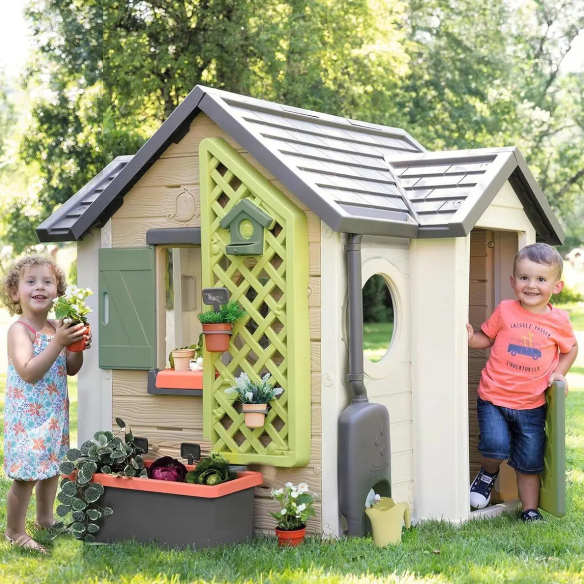 Smoby - Casita de jardín con accesorios
