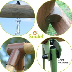 Soulet - Columpio de madera Violette