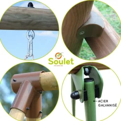 Soulet - Estación de juego con columpios y tobogán Tulipe
