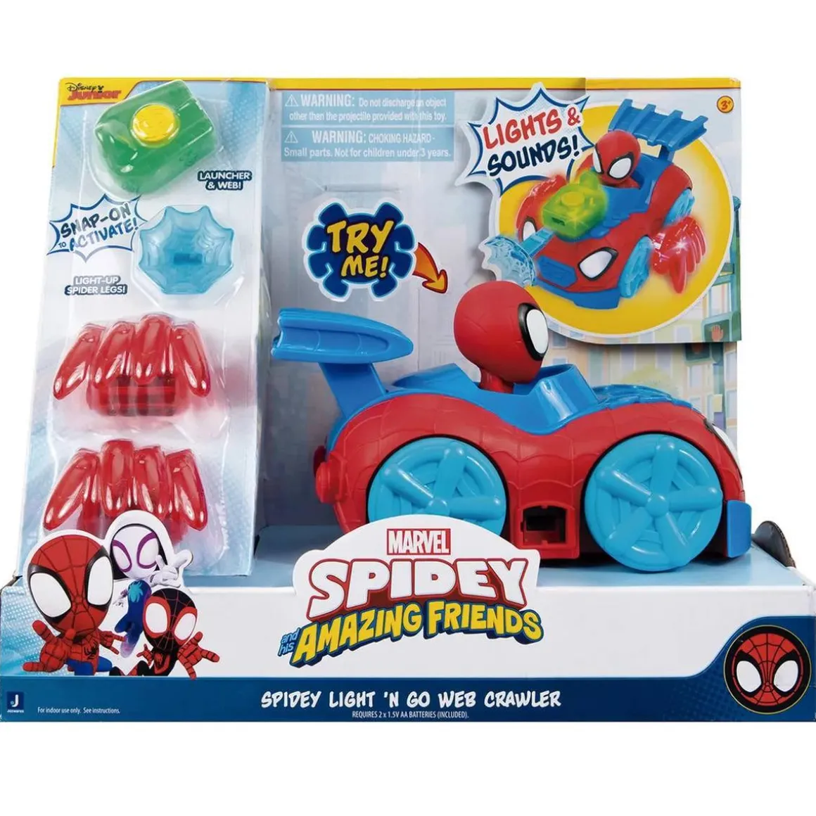 Spidey y su Superequipo - Vehículo Light N Go Web Crawler