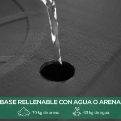 Sportnow - Canasta de baloncesto altura ajustable de 178-208 cm Amarillo y Negro