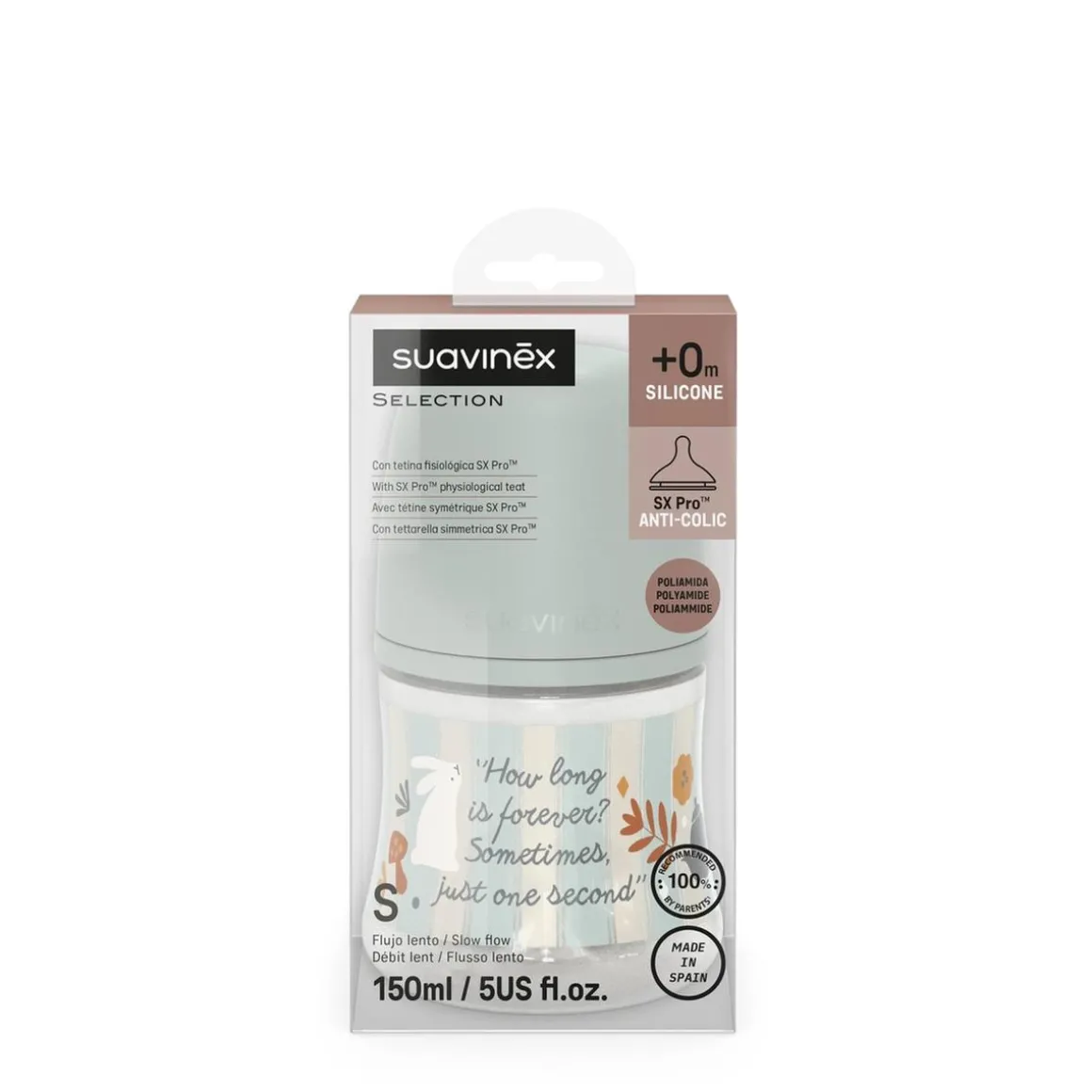 Suavinex - Biberón Wonderland 150 ml Azul