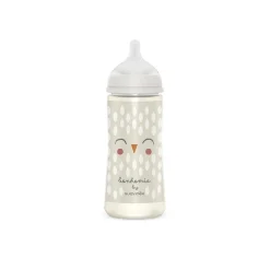 Suavinex - Bonhomia biberón con tetina sx pro +6 meses 360 ml pluma blanca