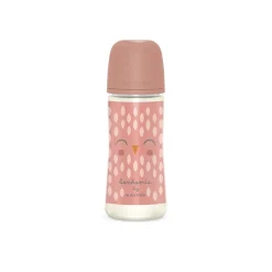 Suavinex - Bonhomia biberón con tetina sx pro +6 meses 360ml pluma rosa