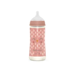 Suavinex - Bonhomia biberón con tetina sx pro +6 meses 360ml pluma rosa