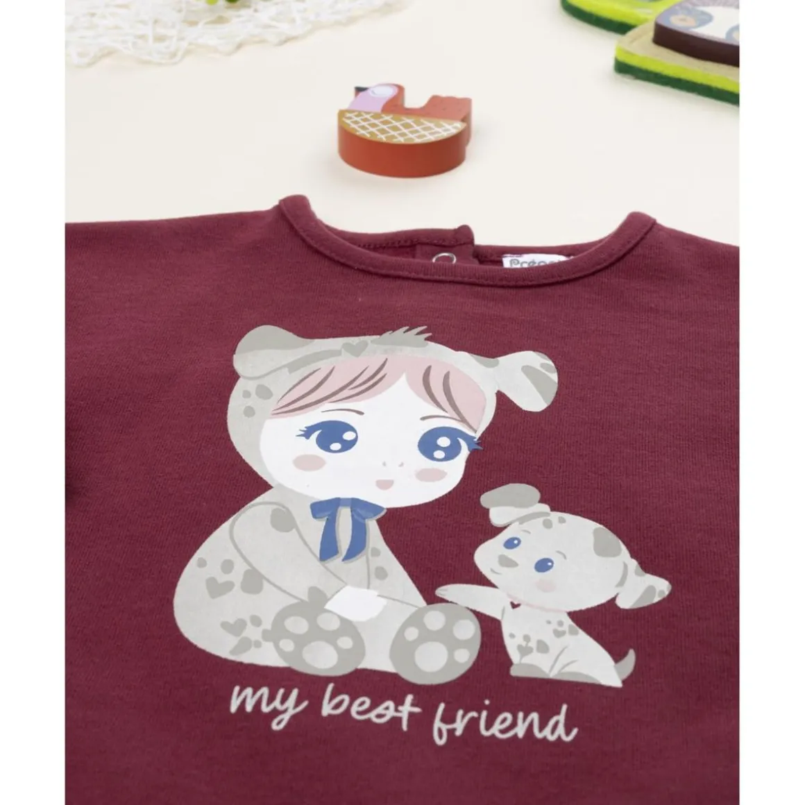 Sudadera de niña burdeos Best Friends