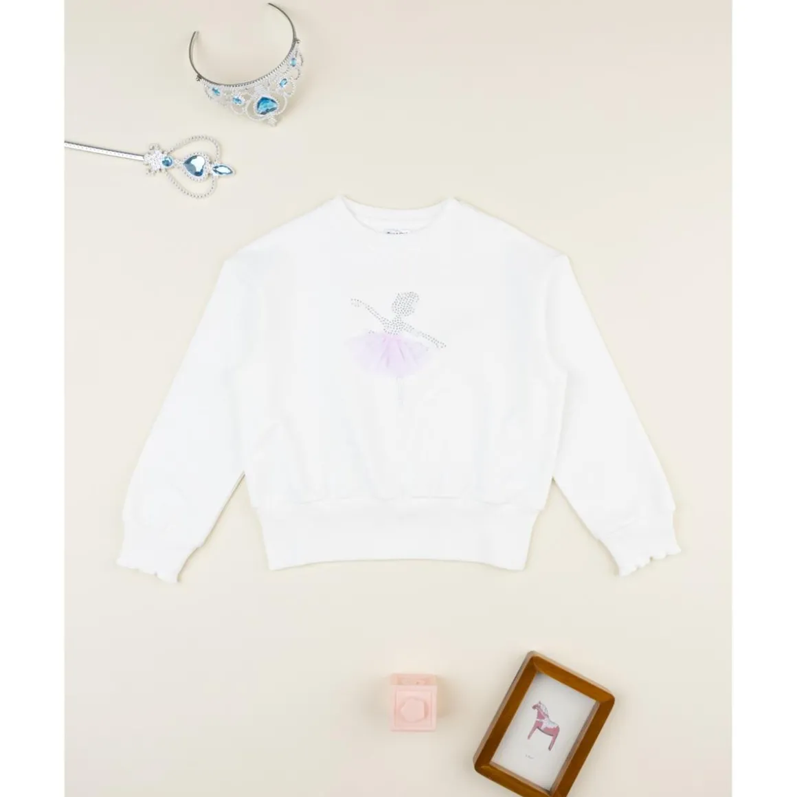 Sudadera de niña con bailarina