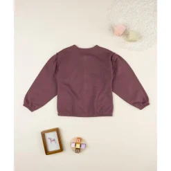Sudadera de niña rosa con estampado Love