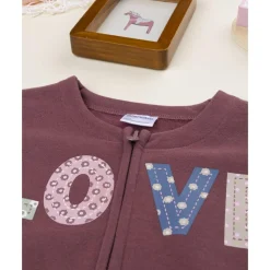 Sudadera de niña rosa con estampado Love