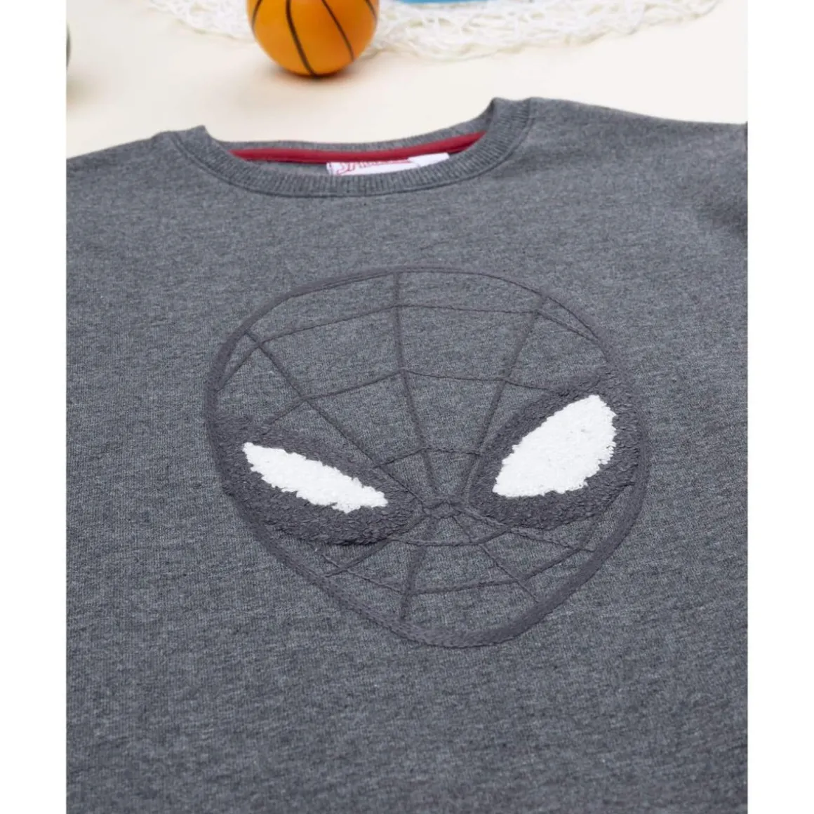 Sudadera gris para niño con Spiderman