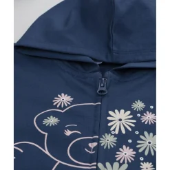 Sudadera niña azul con unicornio
