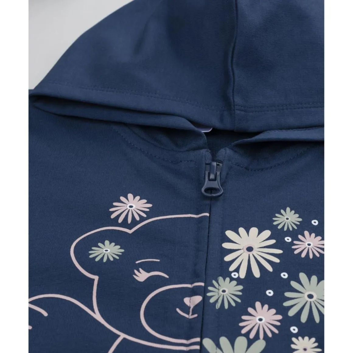 Sudadera niña azul con unicornio