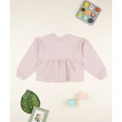 Sudadera niña rosa con margaritas