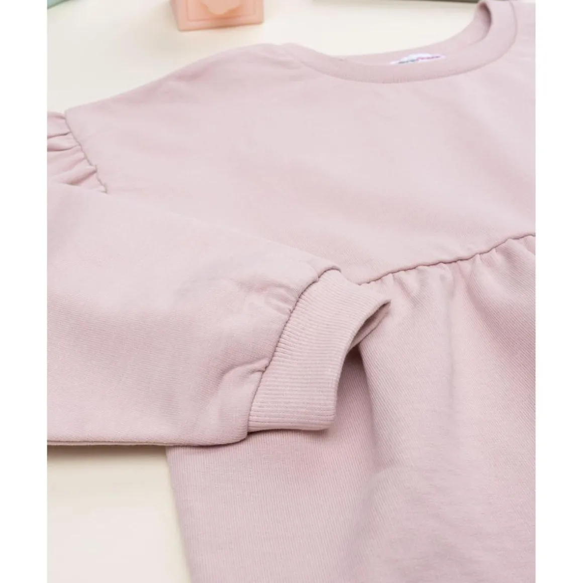 Sudadera niña rosa con margaritas