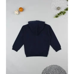 Sudadera niño azul con estampado en relieve