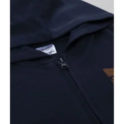 Sudadera niño azul con estampado en relieve