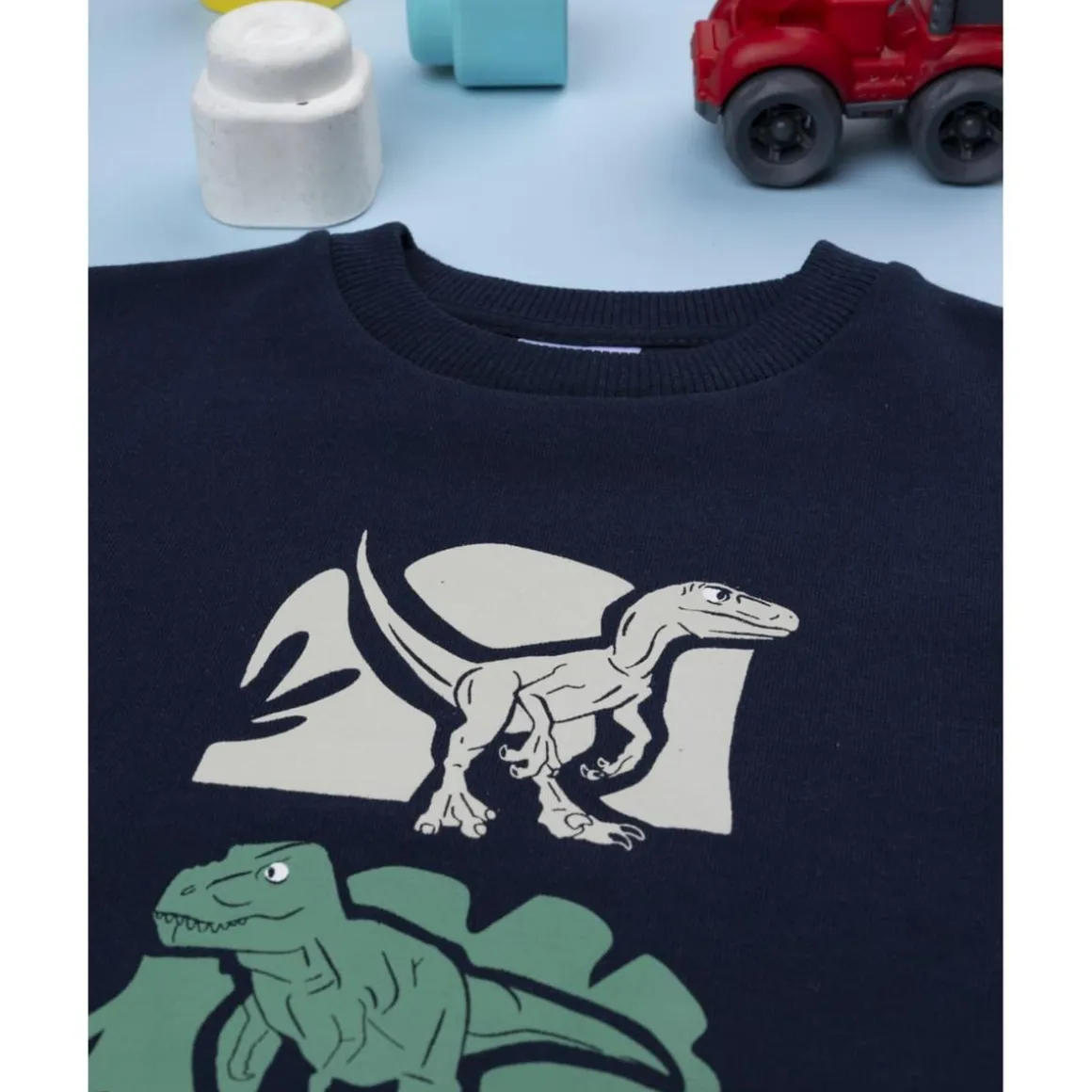 Sudadera niño azul estampada "Epic Dinos"