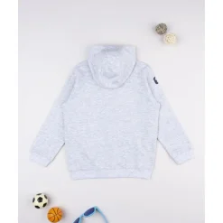 Sudadera niño gris con dinosaurio