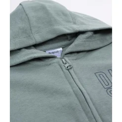Sudadera niño verde capucha dinosaurios