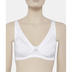 Sujetador de lactancia algodón lycra blanco copa c