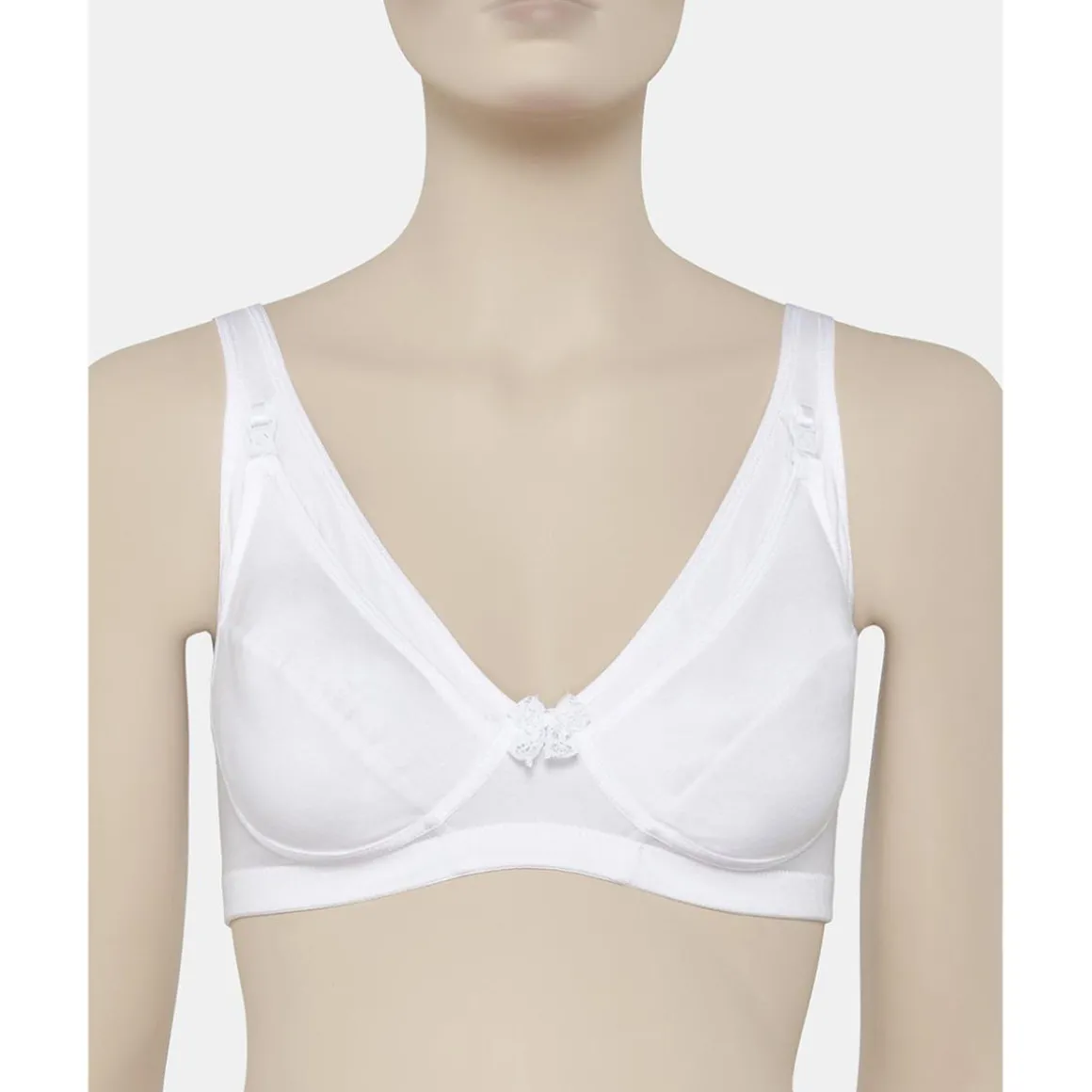 Sujetador de lactancia algodón lycra blanco copa d