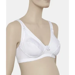 Sujetador de lactancia algodón lycra blanco copa d