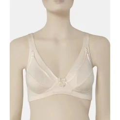 Sujetador de lactancia algodón lycra color crema copa c