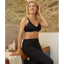 Sujetador de Lactancia Negro con Puntos - Talla D