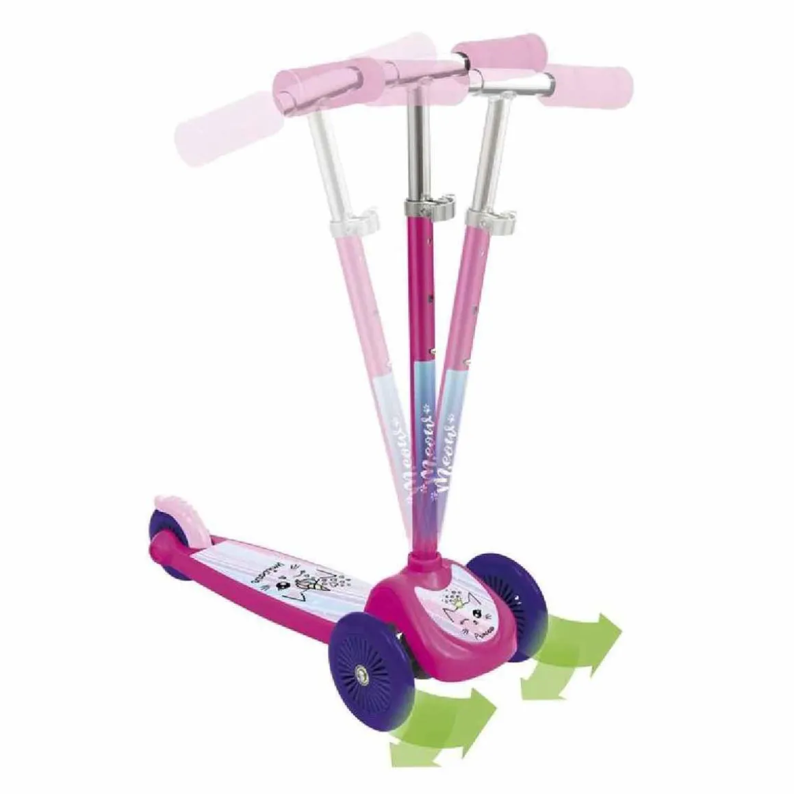 Sun & Sport - Scooter 3 ruedas rosa