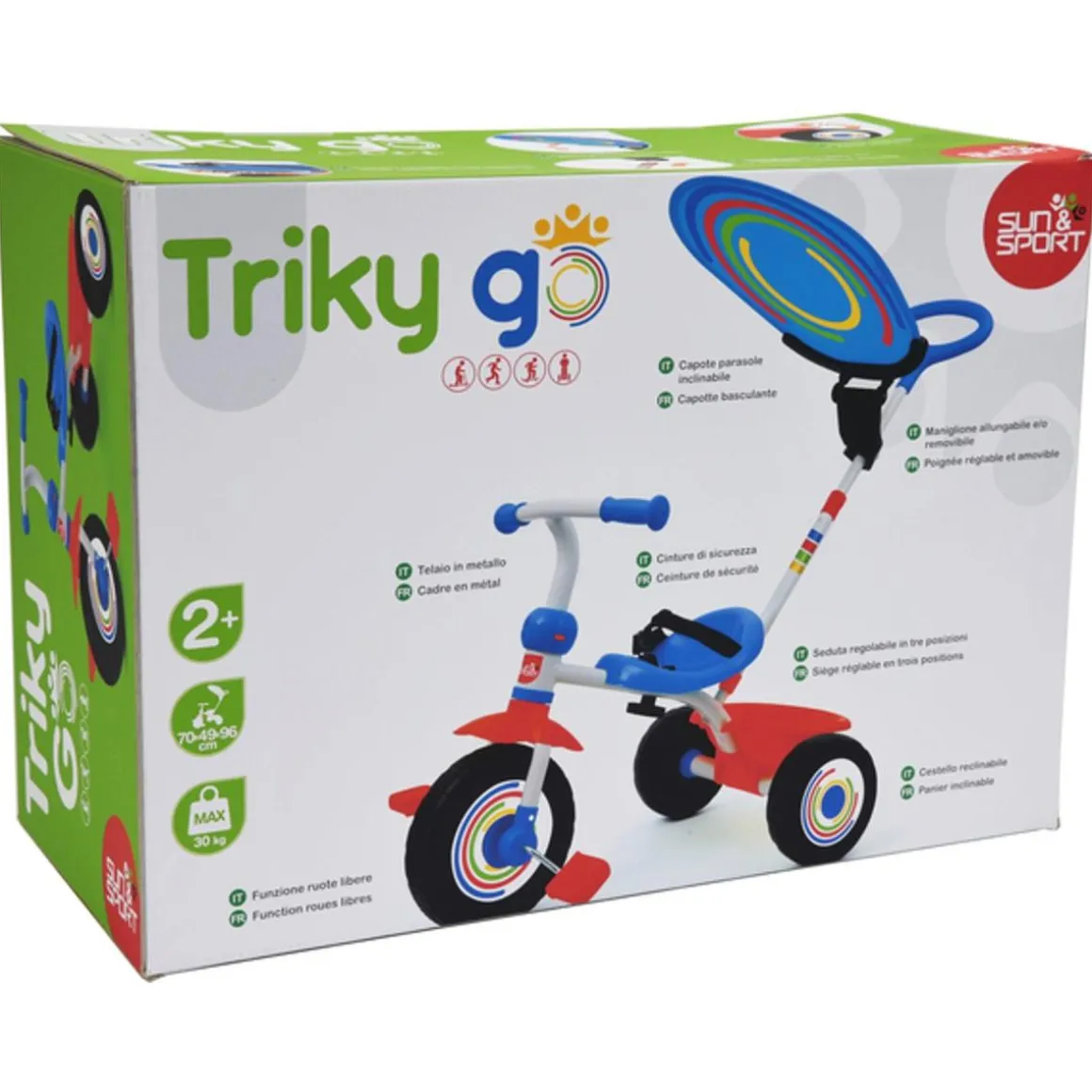 Sun and Sport - Triciclo Triky Go azul ㅤ