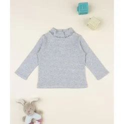 Suéter para niña color gris claro